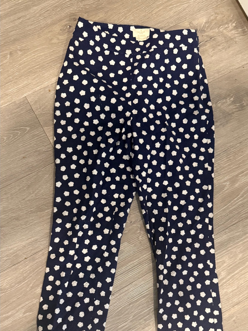 kate spade Navy Blue Polka Dot Leggings - Picture 2 of 5